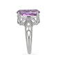 Silberring mit Rose De France Amethyst