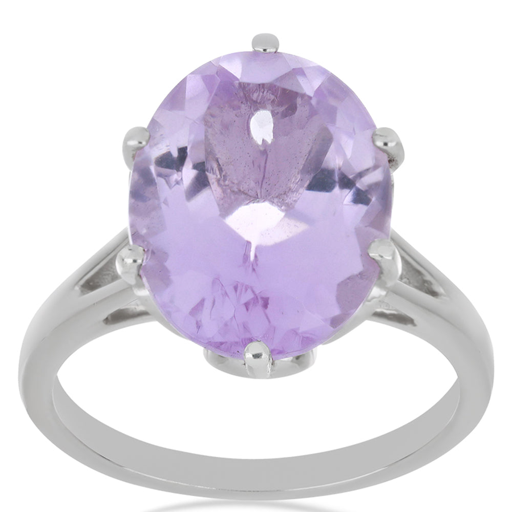 Silberring mit Rose De France Amethyst 3 