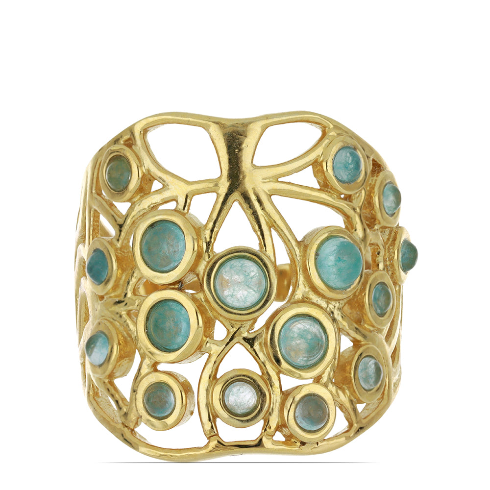 Goldplattierter Silberring 1 