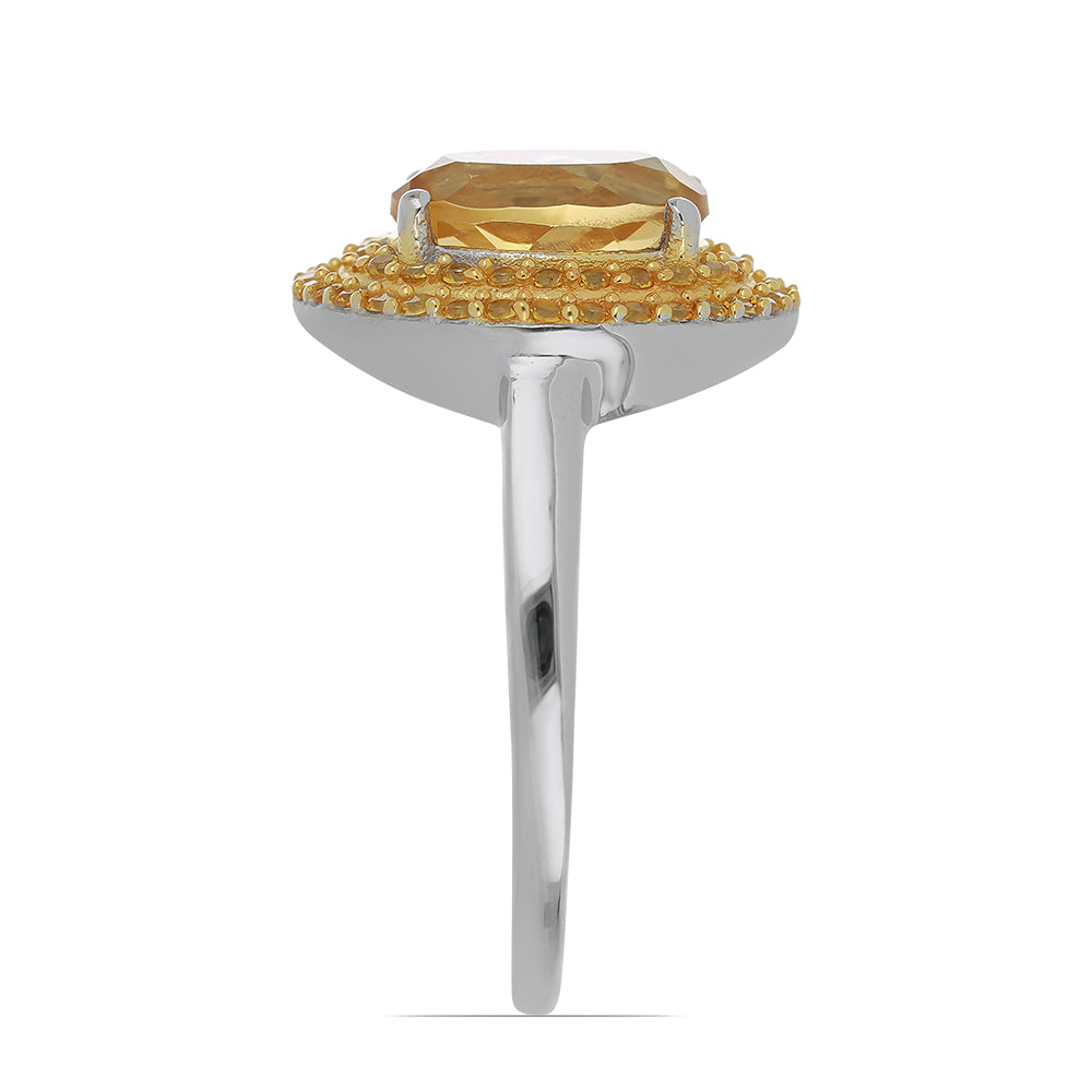 Silberring mit Zitrin aus dem Ural 4 