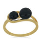 Goldplattierter Silberring mit schwarzem Onyx aus Suwar