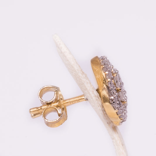 Goldohrringe mit Diamant