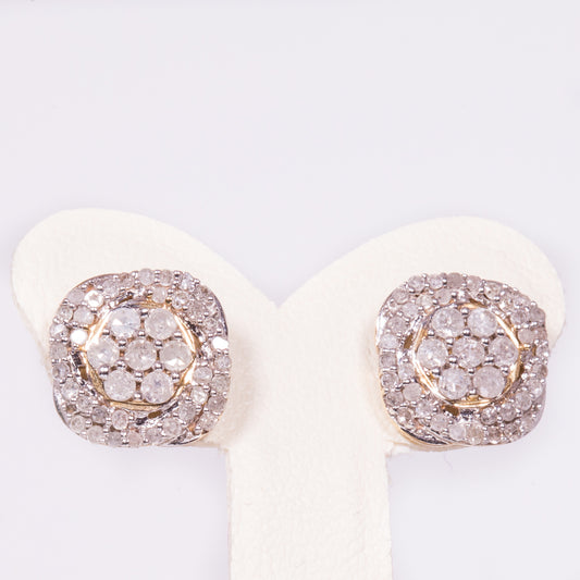 Goldohrringe mit Diamant