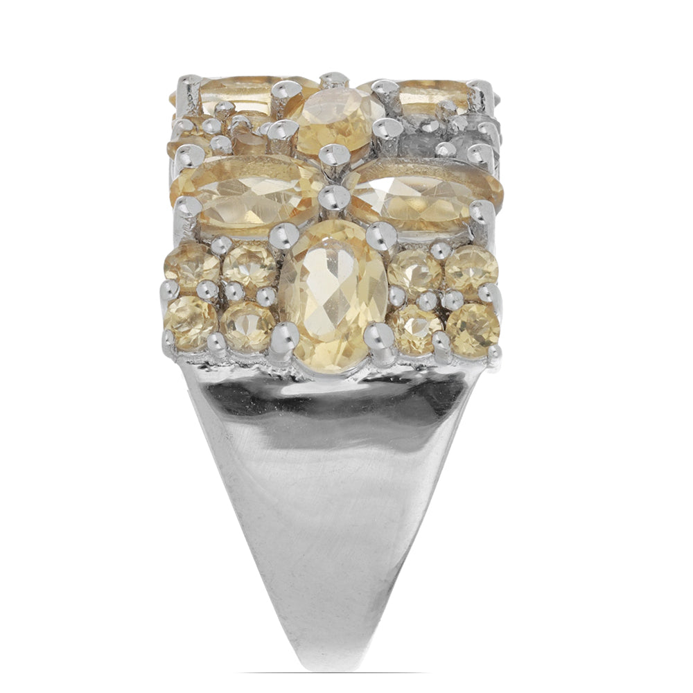 Silberring mit Zitrin aus dem Ural 4 