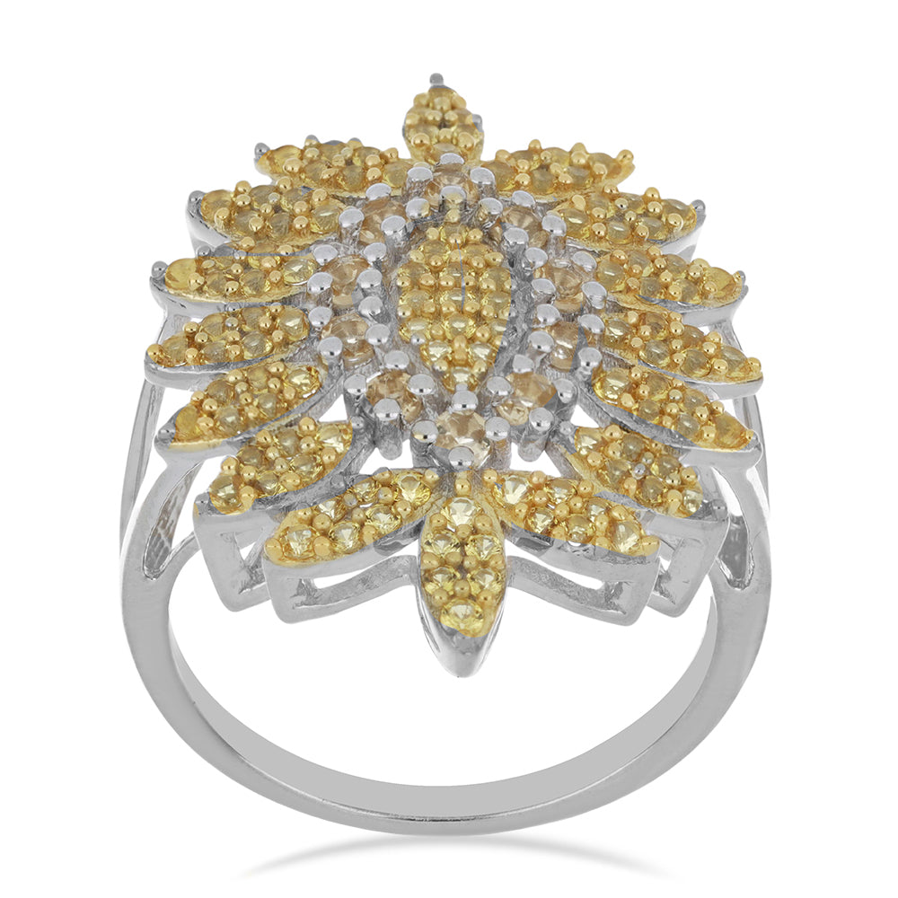 Silberring mit Zitrin aus dem Ural 3 