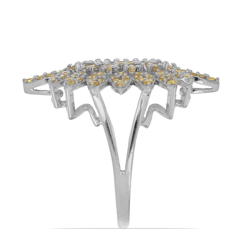 Silberring mit Zitrin aus dem Ural 4 