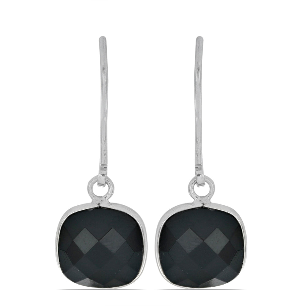 Silberohrringe mit schwarzem Onyx aus Suwar 1 
