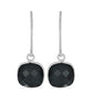 Silberohrringe mit schwarzem Onyx aus Suwar