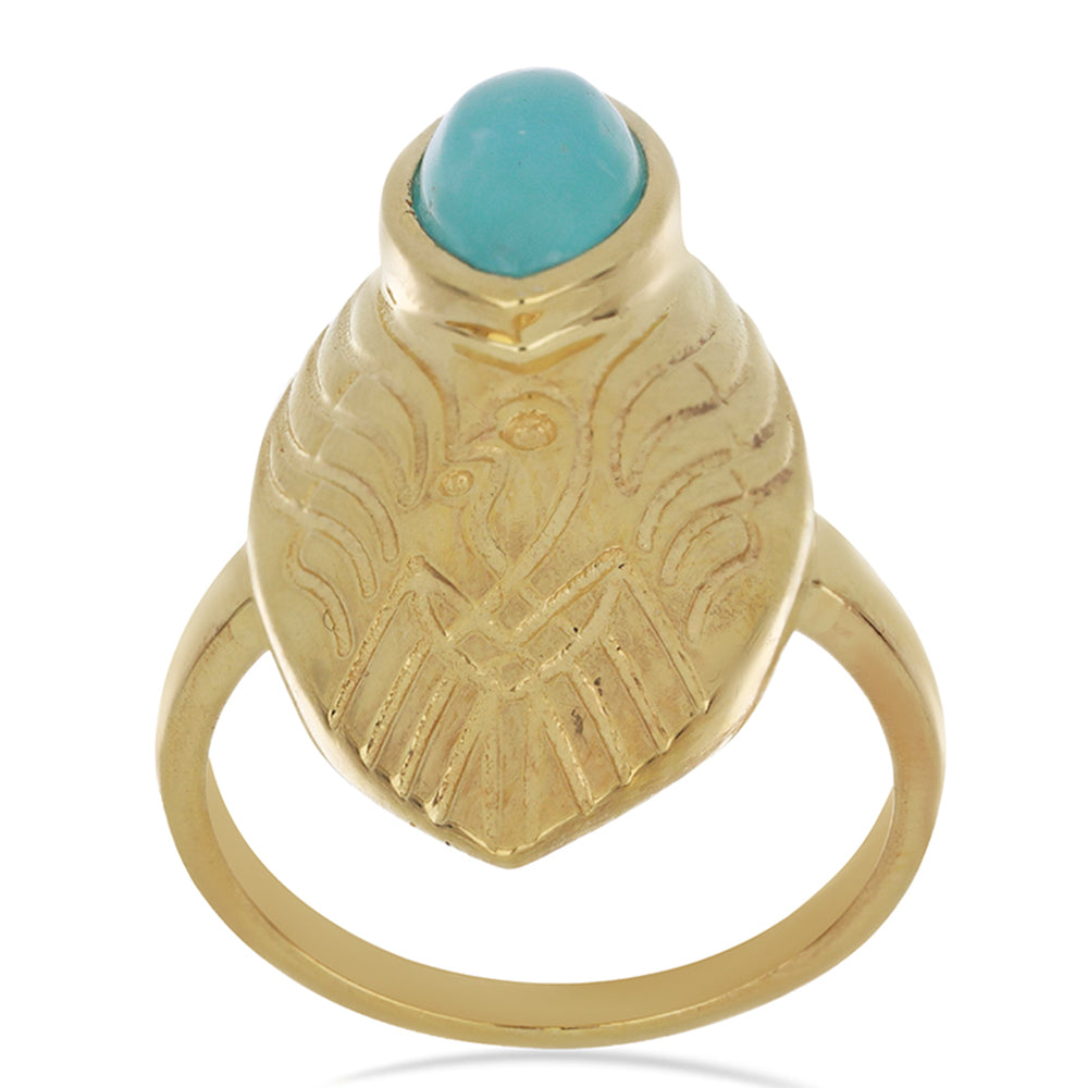 Goldplattierter Silberring 3 