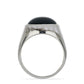 Silberring mit schwarzem Onyx aus Suwar