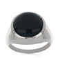 Silberring mit schwarzem Onyx aus Suwar