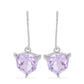 Silberohrringe mit Rose De France Amethyst