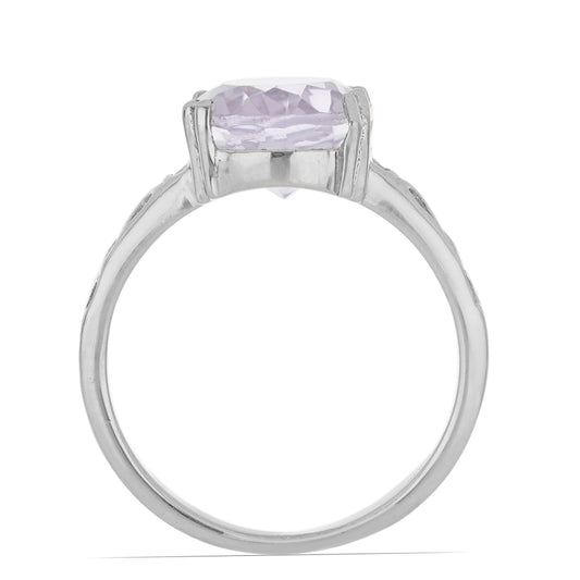 Silberring mit Rose De France Amethyst
