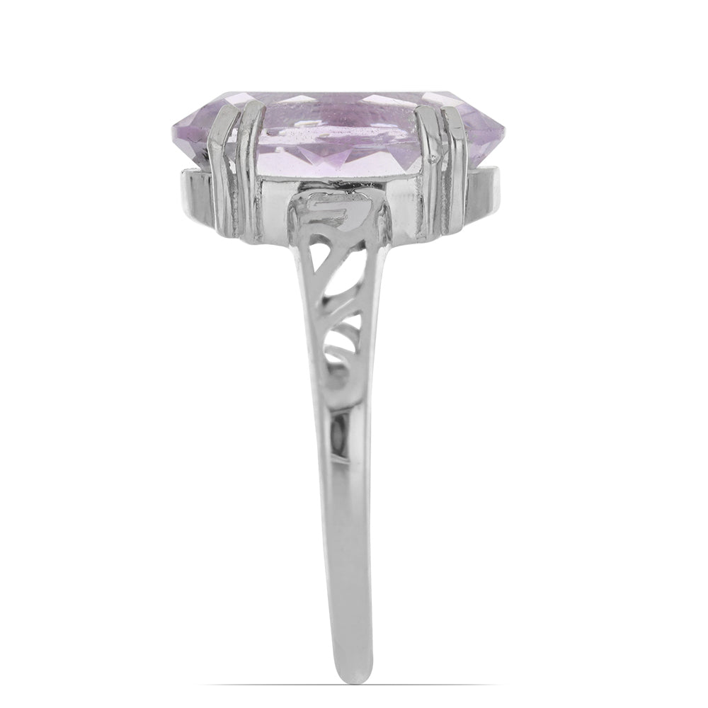 Silberring mit Rose De France Amethyst