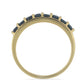 Goldplattierter Silberring mit schwarzem Onyx aus Suwar