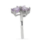 Silberring mit Rose De France Amethyst und weißem Topas
