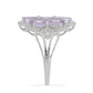 Silberring mit Rose De France Amethyst und weißem Topas