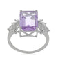 Silberring mit Rose De France Amethyst und weißem Topas