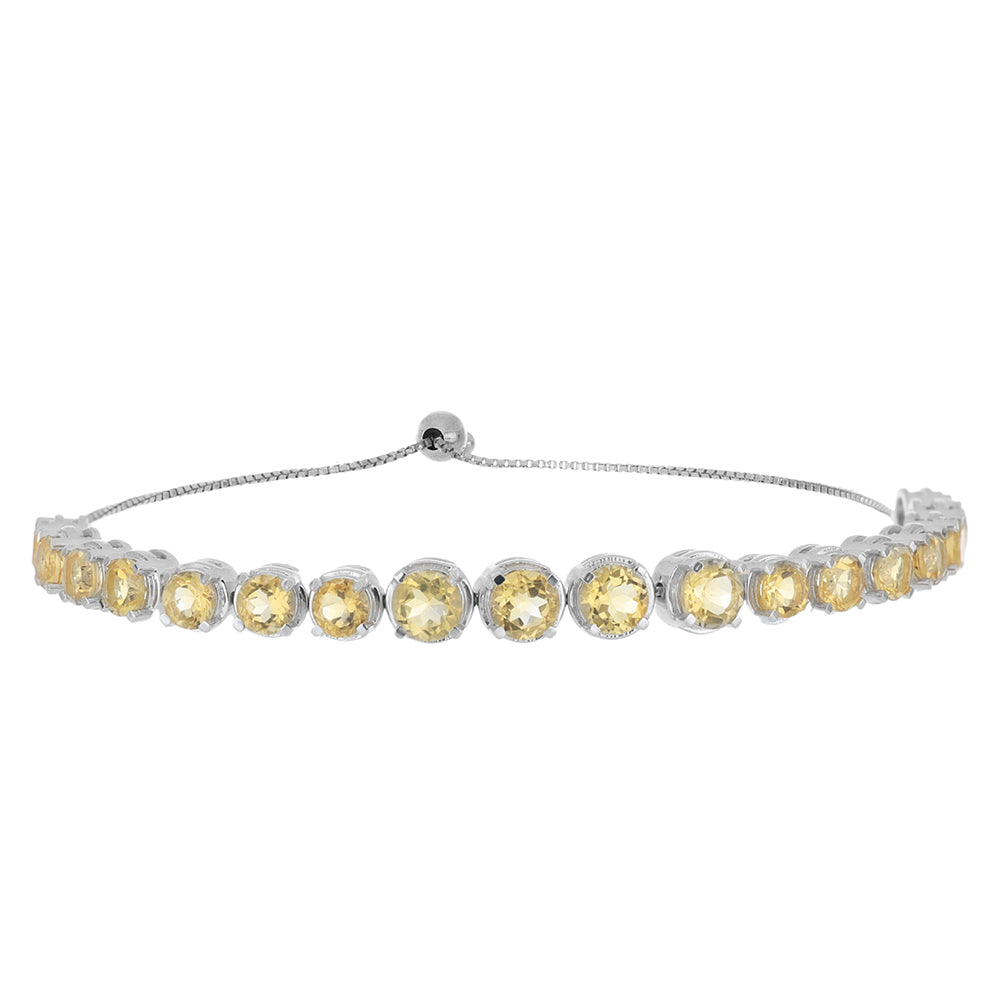 Silberarmband mit Zitrin aus dem Ural 1 