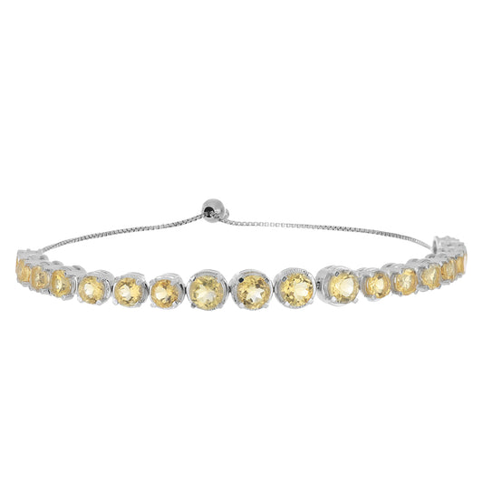 Silberarmband mit Zitrin aus dem Ural