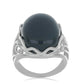 Silberring mit schwarzem Onyx aus Suwar