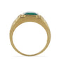 Goldplattierter Silberring mit grünem Achat