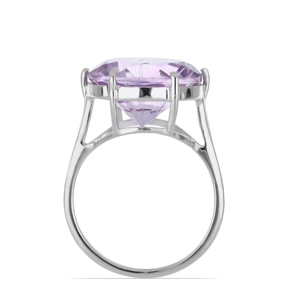 Silberring mit Rose De France Amethyst 2 