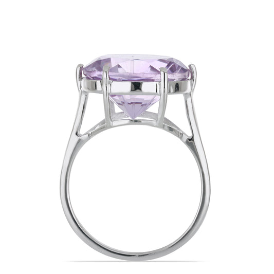Silberring mit Rose De France Amethyst