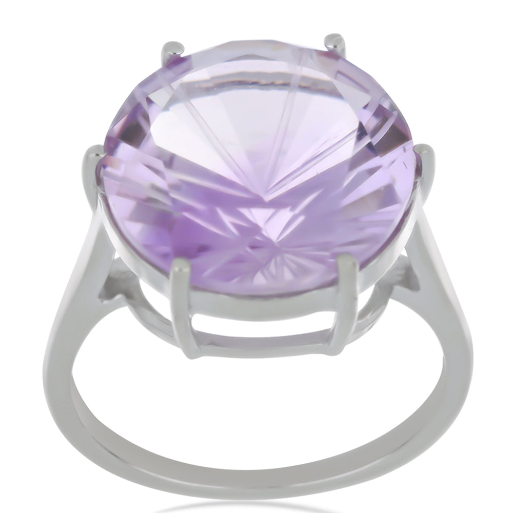 Silberring mit Rose De France Amethyst