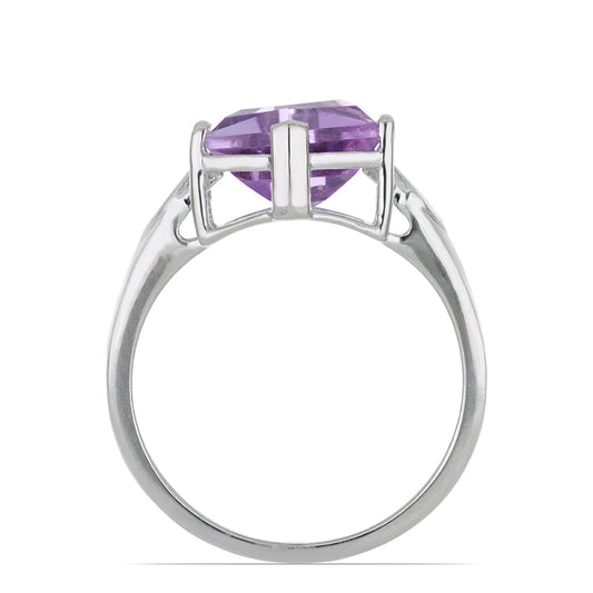 Silberring mit Rose De France Amethyst