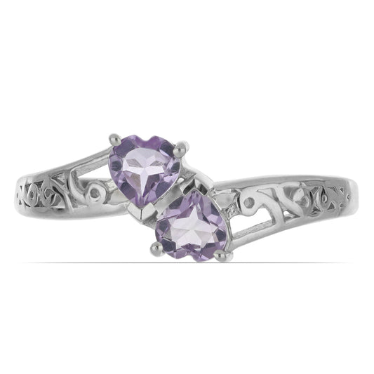Silberring mit Rose De France Amethyst