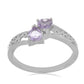 Silberring mit Rose De France Amethyst