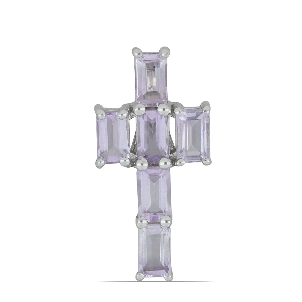 Silberanhänger mit Rose De France Amethyst 1 