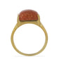 Goldplattierter Silberring mit Sonnenstein aus Oregon