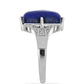 Silberring mit Lapislazuli aus Badakhshan und weißem Topas