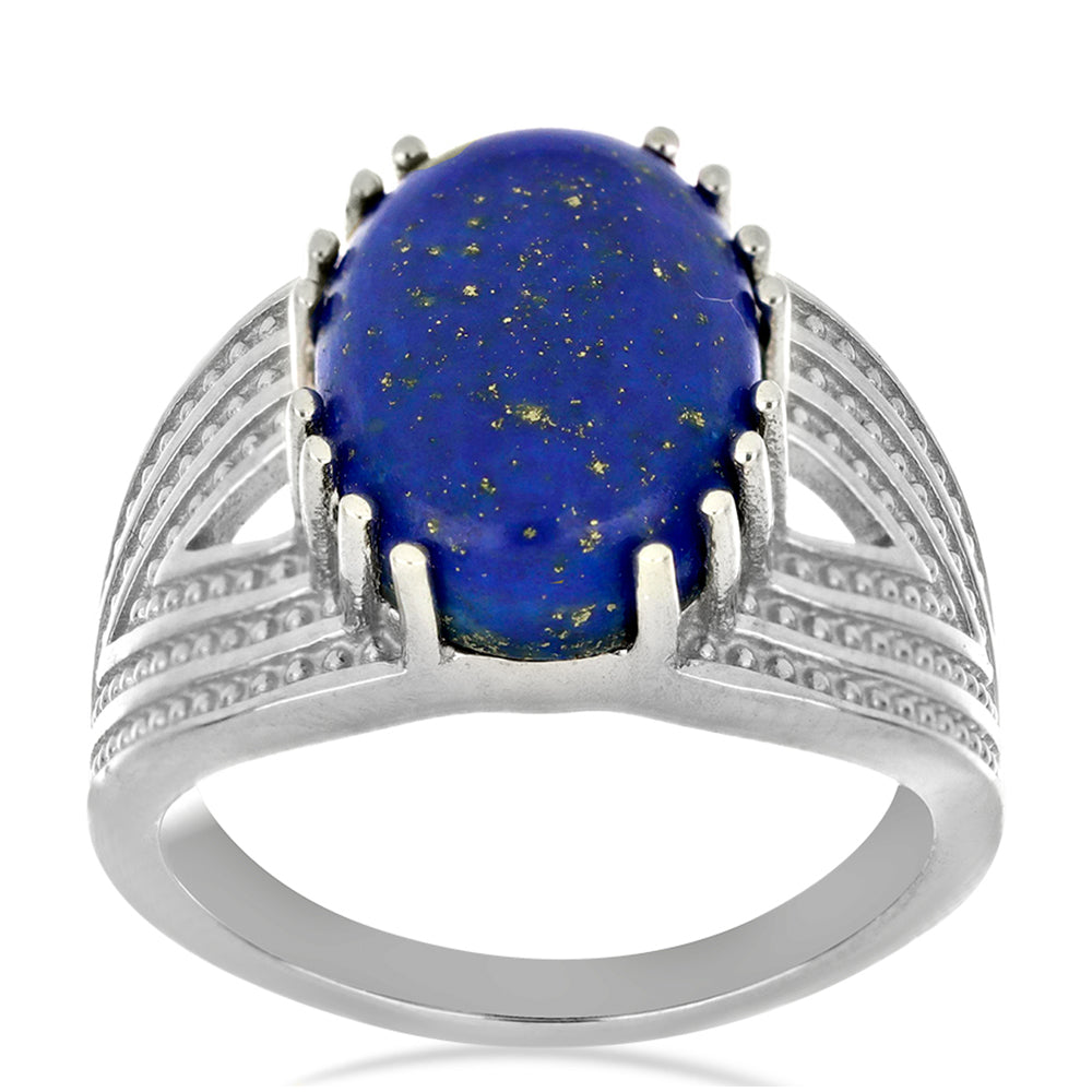 Silberring mit Lapislazuli aus Badakhshan