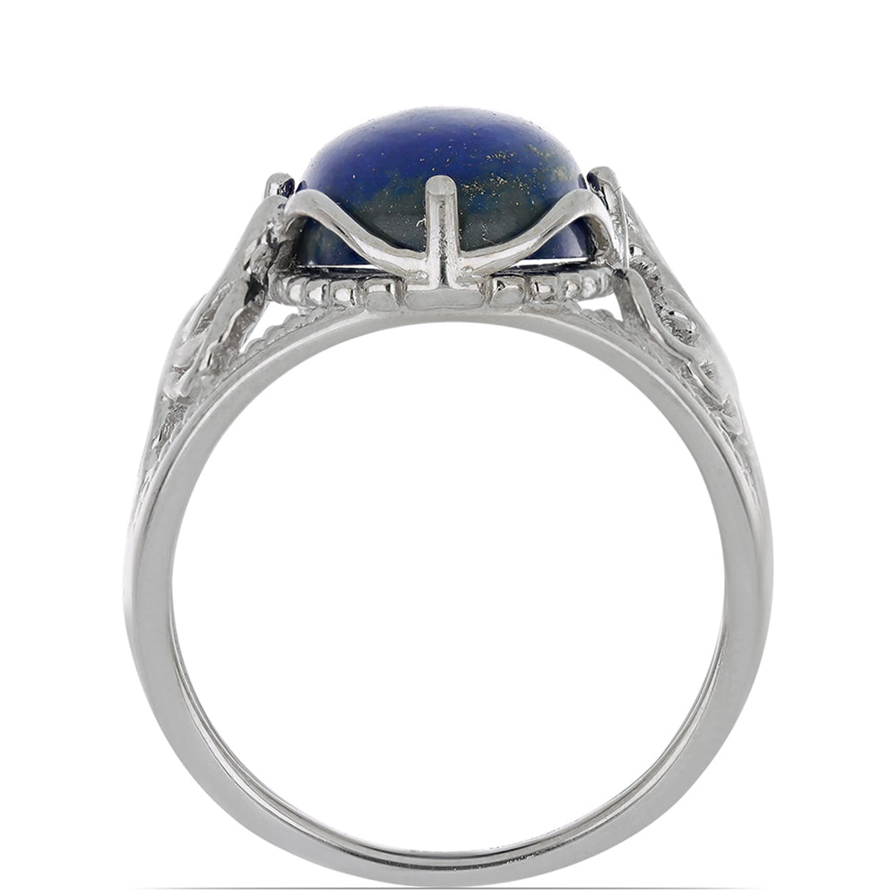 Silberring mit Lapislazuli aus Badakhshan