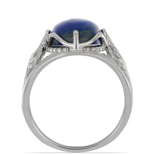 Silberring mit Lapislazuli aus Badakhshan