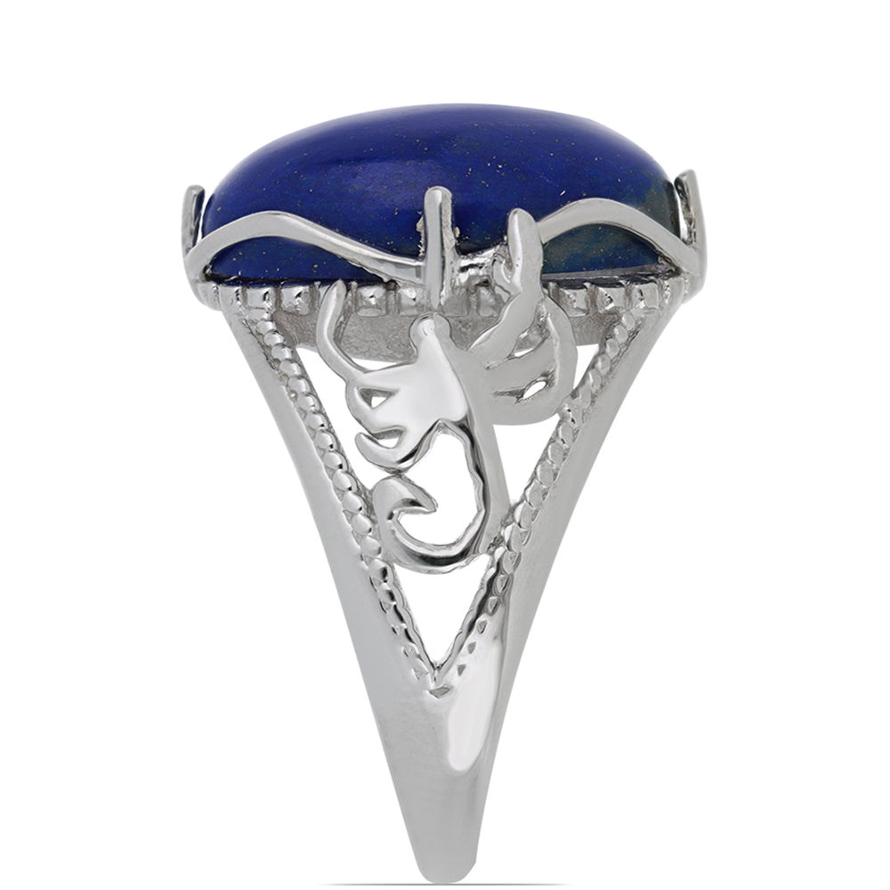 Silberring mit Lapislazuli aus Badakhshan