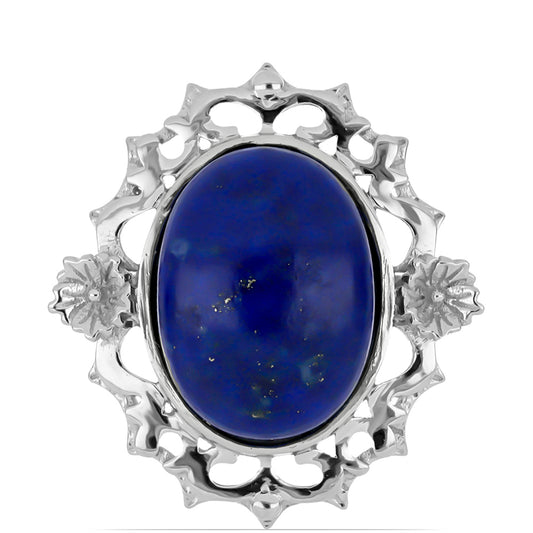 Silberring mit Lapislazuli aus Badakhshan