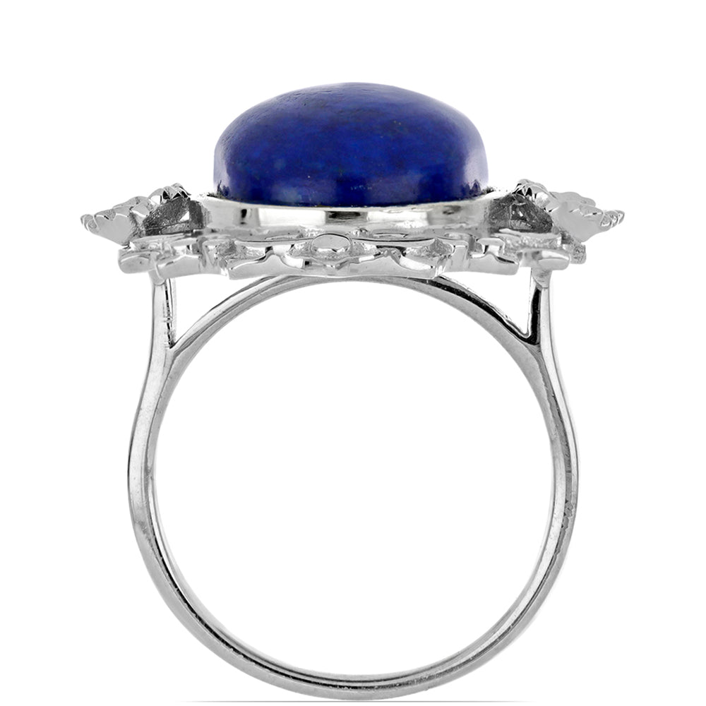 Silberring mit Lapislazuli aus Badakhshan 2 
