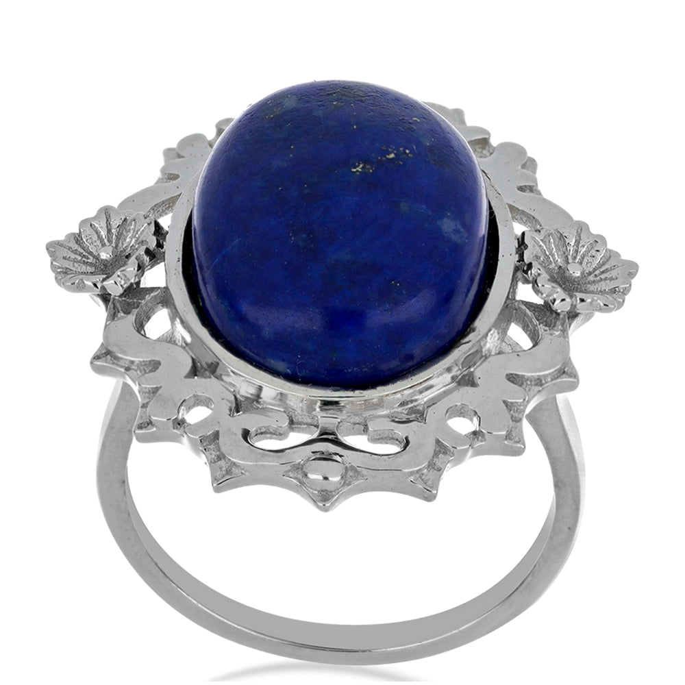 Silberring mit Lapislazuli aus Badakhshan 3 