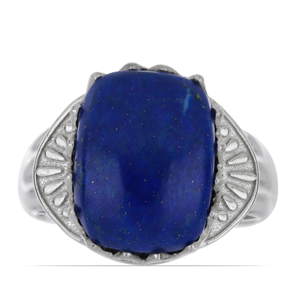 Silberring mit Lapislazuli aus Badakhshan 1 