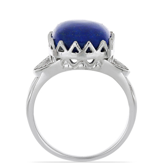 Silberring mit Lapislazuli aus Badakhshan