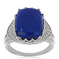Silberring mit Lapislazuli aus Badakhshan