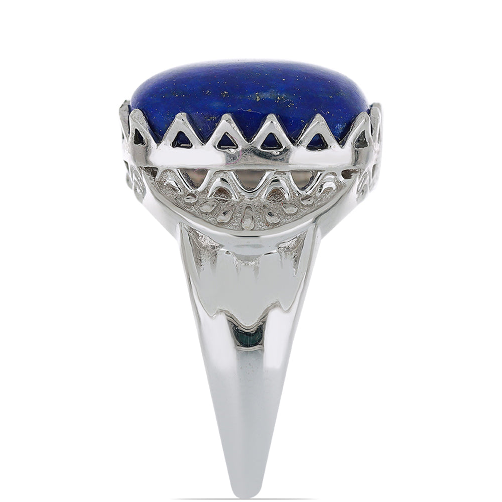 Silberring mit Lapislazuli aus Badakhshan 4 