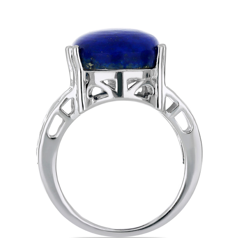 Silberring mit Lapislazuli aus Badakhshan