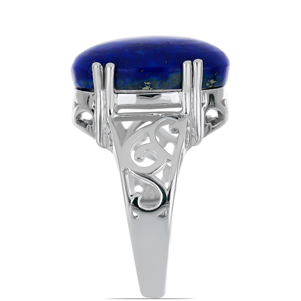 Silberring mit Lapislazuli aus Badakhshan