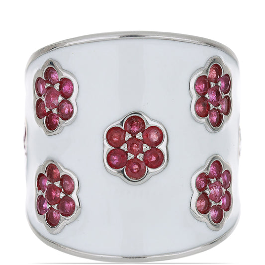 Silberring mit Rubin aus Madagaskar