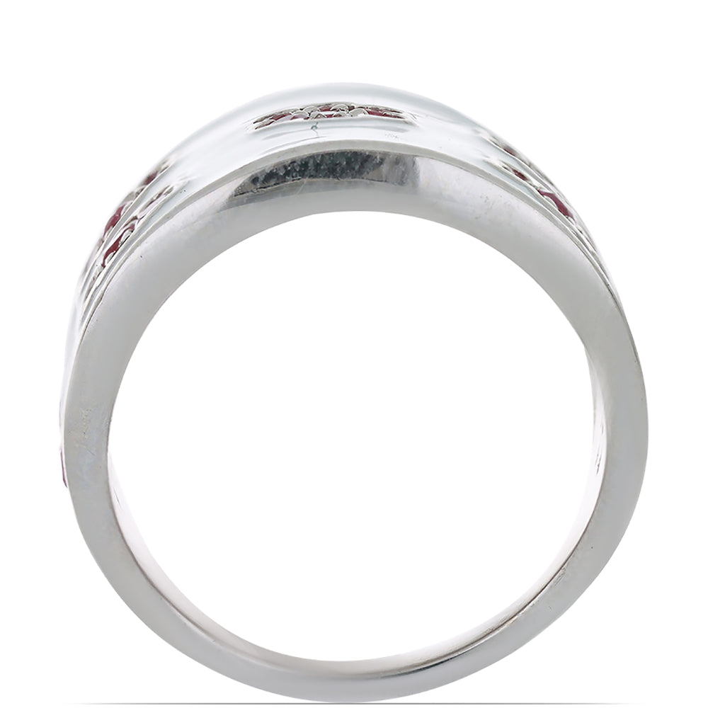 Silberring mit Rubin aus Madagaskar